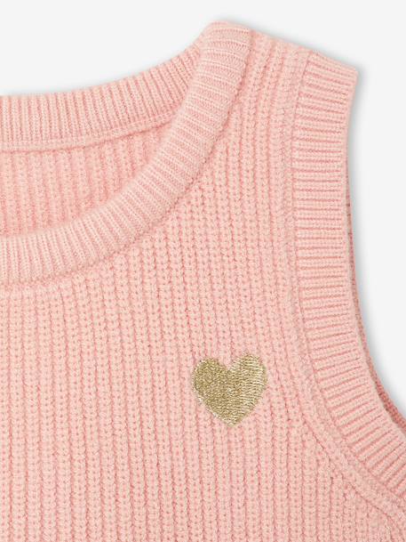 Pull bébé sans manches écru+marine+rose poudré - vertbaudet enfant 