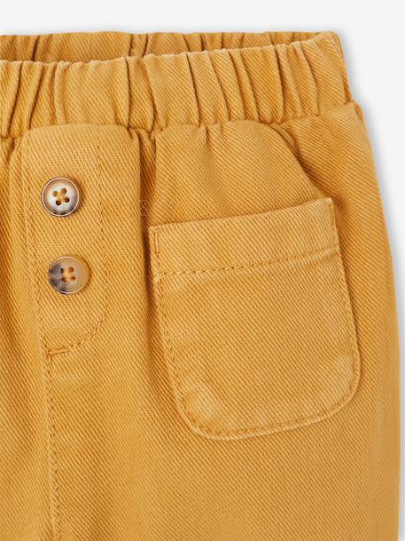 Pantalon bébé taille élastiquée caramel+vanille - vertbaudet enfant 