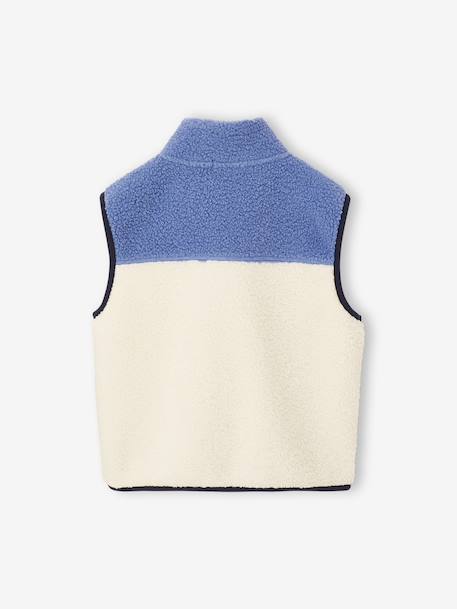 Sweater voor jongens zonder mouwen in sherpa meerkleurig - vertbaudet enfant 