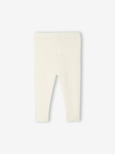 Legging en tricot bébé beige+vanille+vert de gris+vieux rose - vertbaudet enfant 