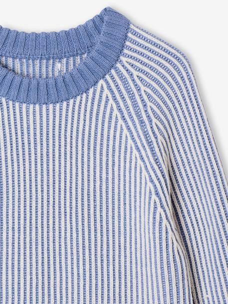 Pull garçon en maille bleu - vertbaudet enfant 