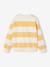 Gestreept sweater voor jongens met geplaatst motief geel, gestreept+pistache - vertbaudet enfant 