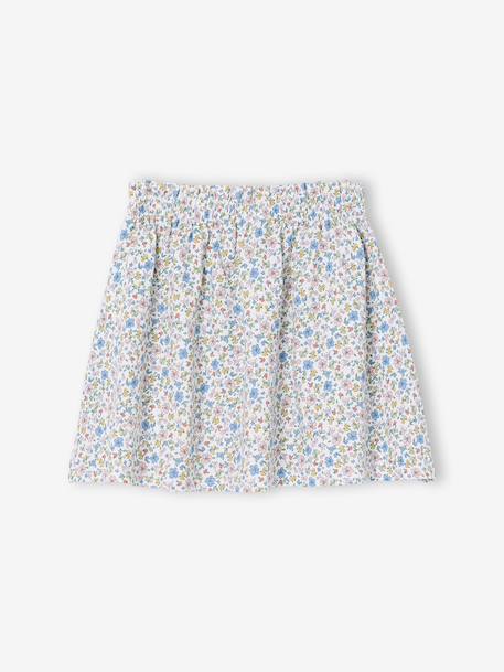 Jupe tournante imprimée fille beige+blanc imprimé+menthe+rose pâle - vertbaudet enfant 