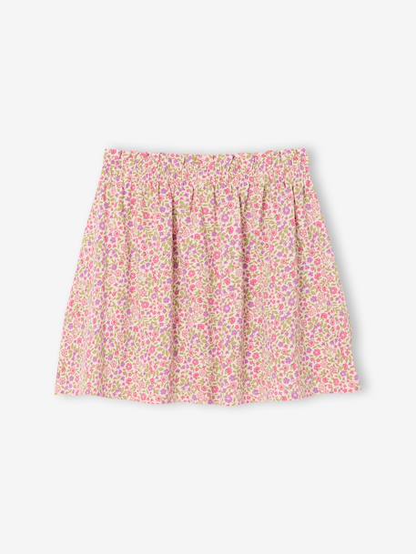 Jupe tournante imprimée fille beige+blanc imprimé+menthe+rose pâle - vertbaudet enfant 