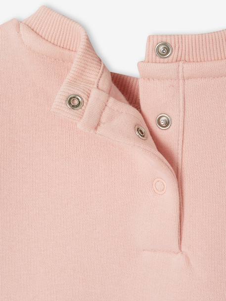 Baby sweater met bedrukte boodschap framboos+roze (poederkleur)+vanille - vertbaudet enfant 