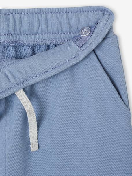 Bermuda garçon en molleton bleu chambray+marine grisé+noix de pécan - vertbaudet enfant 
