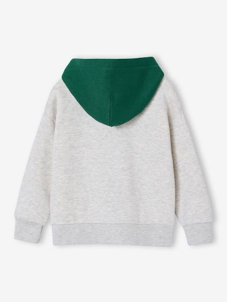 Sweat garçon zippéà capuche vert anglais - vertbaudet enfant 