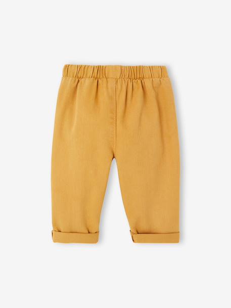 Pantalon bébé taille élastiquée caramel+vanille - vertbaudet enfant 