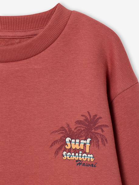 Sweater met ronde hals voor jongens met lange mouwen pastelgeel+rozenhout - vertbaudet enfant 