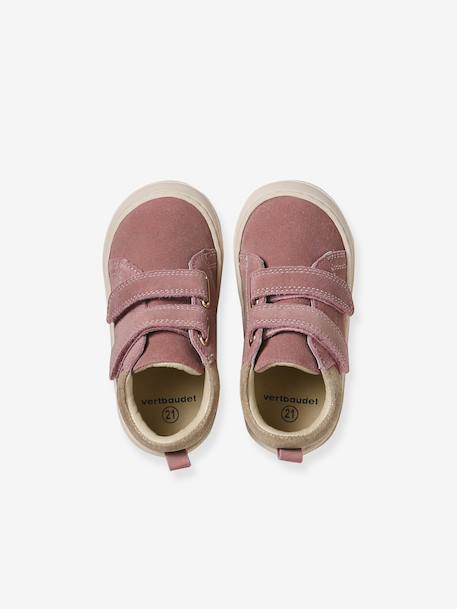 Chaussures premiers pas bébé scratch beige imprimé+bleu imprimé+bronze+lot rose+mauve+or+rose+rose imprimé+rose poudré+turquoise+vert imprimé+vieux rose - vertbaudet enfant 