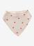 Set met 3 slabbetjes van katoengaas beige, bedrukt+ecru+grijsblauw+lichtroze+saliegroen+set groene panda+set vos+touw+veel beige+WIT - vertbaudet enfant 