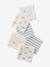 Set van 6 washandjes touw+wit+wit, bedrukt - vertbaudet enfant 