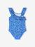 Maillot de bain fille à fleurs 1 pièce bleu - vertbaudet enfant 