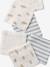Set van 6 washandjes touw+wit+wit, bedrukt - vertbaudet enfant 