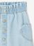 Jupe en jean fille poches coeur denim bleached+denim brut - vertbaudet enfant 