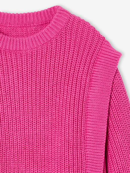 Pull fille volant épaule pivoine - vertbaudet enfant 