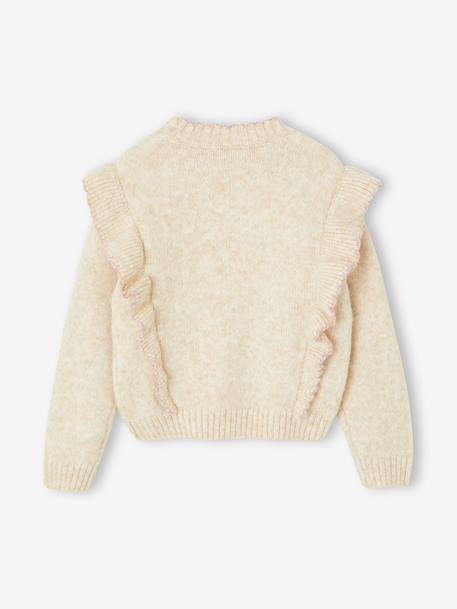 Pull fille en maille écru - vertbaudet enfant 