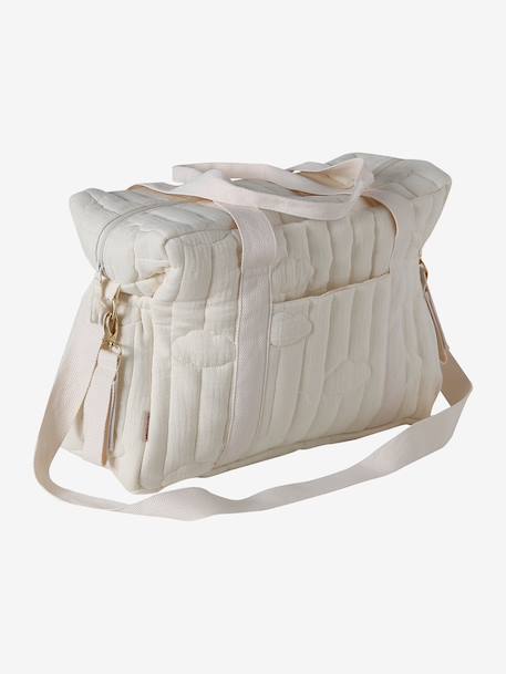 24-uurs tas MAMA TEDDY cappuccino+ecru+wit+wit, bedrukt - vertbaudet enfant 