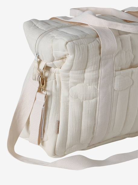24-uurs tas MAMA TEDDY cappuccino+ecru+wit+wit, bedrukt - vertbaudet enfant 