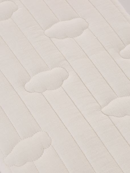 Housse pour couffin en gaze de coton beige imprimé+blanc+bleu grisé+rose imprimé - vertbaudet enfant 