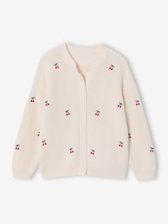 -Gilet fille fantaisie en côte perlée