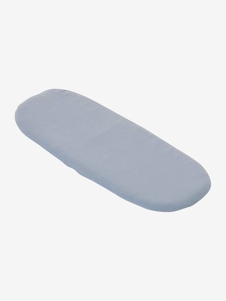Hoes voor draagwieg van katoengaas beige, bedrukt+grijsblauw+roze, bedrukt+wit - vertbaudet enfant 