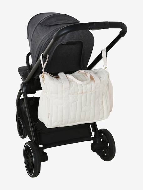 24-uurs tas MAMA TEDDY cappuccino+ecru+wit+wit, bedrukt - vertbaudet enfant 