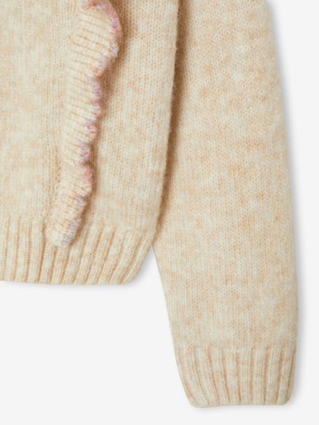 Trui voor meisjes van gebreid materiaal ecru - vertbaudet enfant 