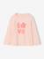 Lot de 3 t-shirts fille fantaisie manches longues anthracite+bleu grisé+écru+indigo+mauve+rose - vertbaudet enfant 