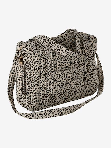 Luiertas van katoenen hydrofiel JOIOSA beige, bedrukt+brons+ecru+nachtblauw - vertbaudet enfant 