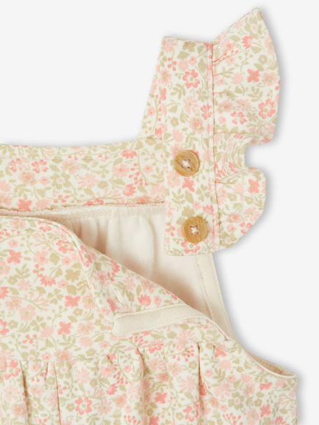 Fleece romper + hoofdband baby ecru+vanille - vertbaudet enfant 