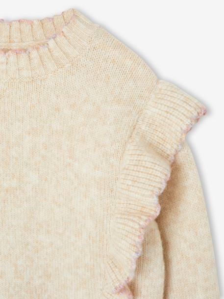 Pull fille en maille écru - vertbaudet enfant 
