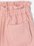 Paper bag short voor meisjes van twill roze (poederkleur) - vertbaudet enfant 