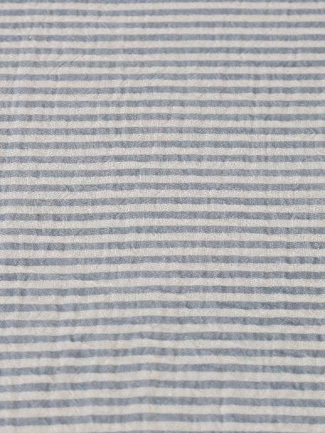 Couffin bébé souple en tissu beige imprimé+bleu grisé - vertbaudet enfant 