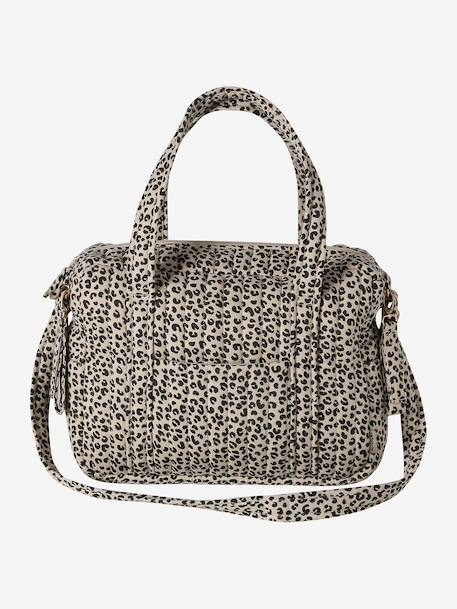 Luiertas van katoenen hydrofiel JOIOSA beige, bedrukt+brons+ecru+nachtblauw - vertbaudet enfant 