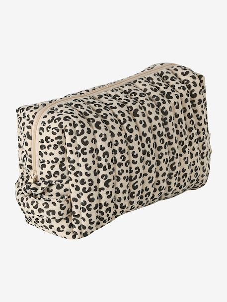 Etui Mama katoenen gaas beige, bedrukt+hazelnoot+wit - vertbaudet enfant 