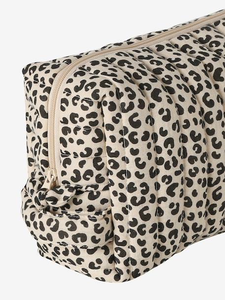 Etui Mama katoenen gaas beige, bedrukt+hazelnoot+wit - vertbaudet enfant 