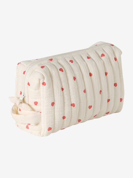 Etui Mama katoenen gaas beige, bedrukt+ecru+hazelnoot+wit - vertbaudet enfant 