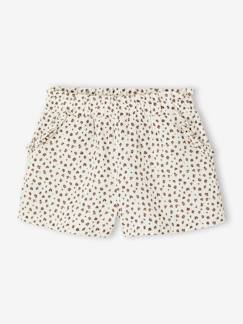 -Short fille taille en gaze de coton