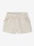 Short voor meisjes van katoengaas beige+bleekblauw+rozen+saliegroen - vertbaudet enfant 