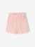 Short fille volanté en gaze de coton rose pâle+vert sauge - vertbaudet enfant 