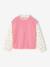 Pull 2 en 1 fille manches bleu grisé+rose - vertbaudet enfant 