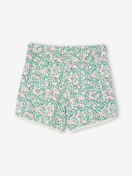 Short fille sport en molleton marine+vanille+vert d'eau - vertbaudet enfant 