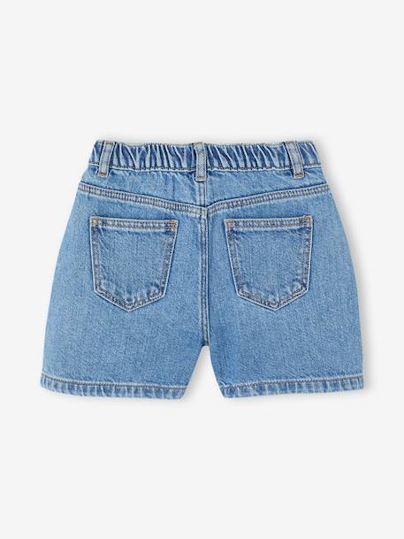 Short fille brodé bleu moyen+rose+vert sauge - vertbaudet enfant 