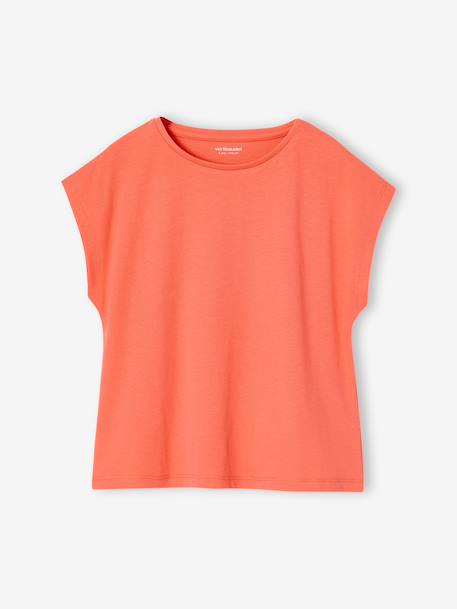 Set van 3 Basics meisjesshirts met korte mouwen bleekblauw+roze (poederkleur) - vertbaudet enfant 