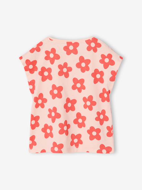 Set van 3 Basics meisjesshirts met korte mouwen bleekblauw+roze (poederkleur) - vertbaudet enfant 