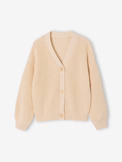 -Meisjesvestje van kabeltricot