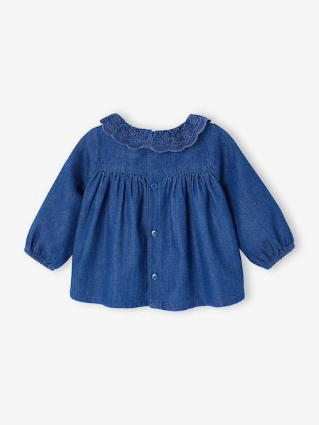Blouse bébé fille en denim stone - vertbaudet enfant 