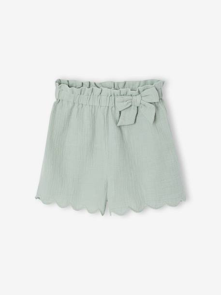 Fille-Short-Short fille volanté en gaze de coton