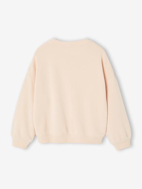 Sweat fille message positif rose pâle+vert d'eau - vertbaudet enfant 